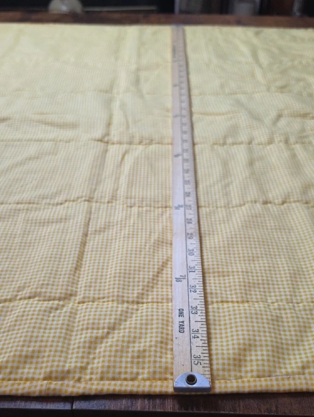 Handmade‎ Bunny Butterfly Patchwork Baby Blanket Yellow Gingham | 36x38.5